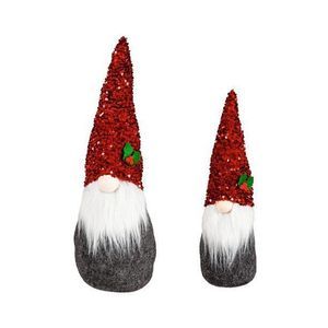 Gnomes with Sequin Hats Table Décor, Set of 2